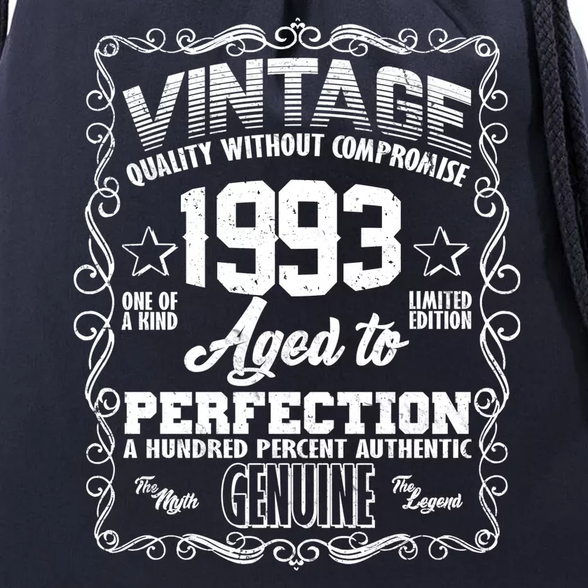 Vintage Quality Without Compromise Aged To Perfection 1993 30th Birthday Drawstring Bag