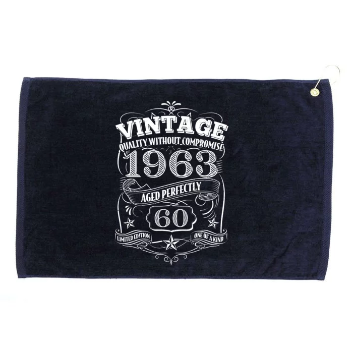 Vintage Quality Without Compromise Age Perfectly 1963 60th Birthday Grommeted Golf Towel