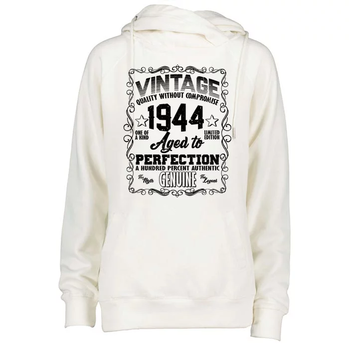 Vintage Quality Without Compromise Aged To Perfection 1944 80th Birthday Womens Funnel Neck Pullover Hood