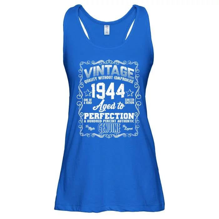 Vintage Quality Without Compromise Aged To Perfection 1944 80th Birthday Ladies Essential Flowy Tank