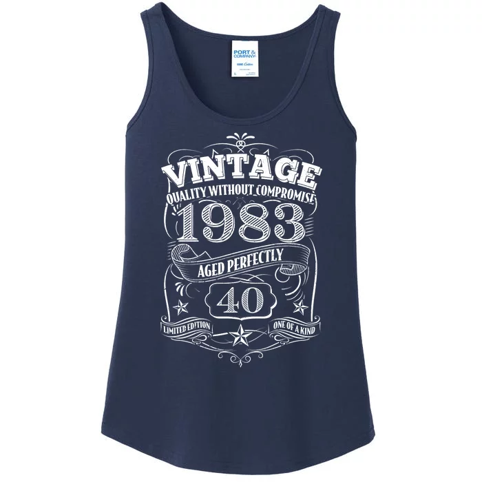 Vintage Quality Without Compromise Age Perfectly 1983 40th Birthday Ladies Essential Tank