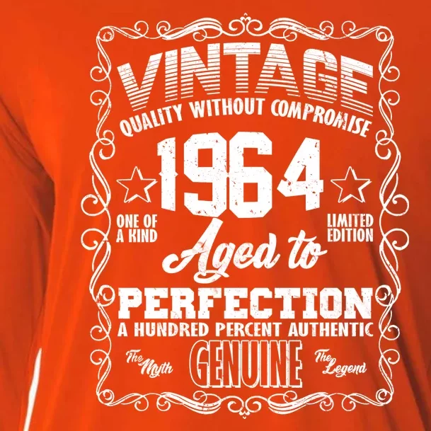 Vintage Quality Without Compromise Aged To Perfection 1964 60th Birthday Cooling Performance Long Sleeve Crew