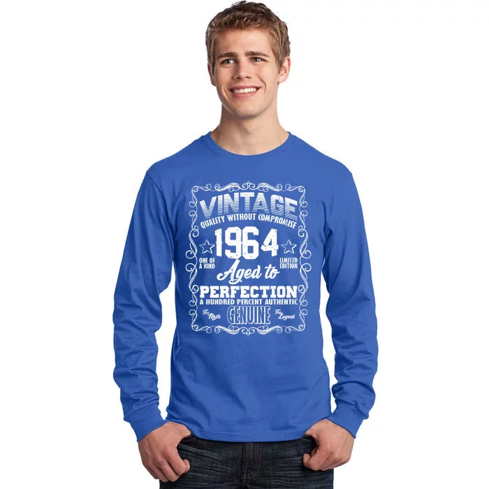 Vintage Quality Without Compromise Aged To Perfection 1964 60th Birthday Tall Long Sleeve T-Shirt