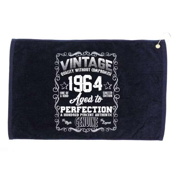 Vintage Quality Without Compromise Aged To Perfection 1964 60th Birthday Grommeted Golf Towel