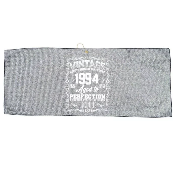 Vintage Quality Without Compromise Aged To Perfection 1994 30th Birthday Large Microfiber Waffle Golf Towel