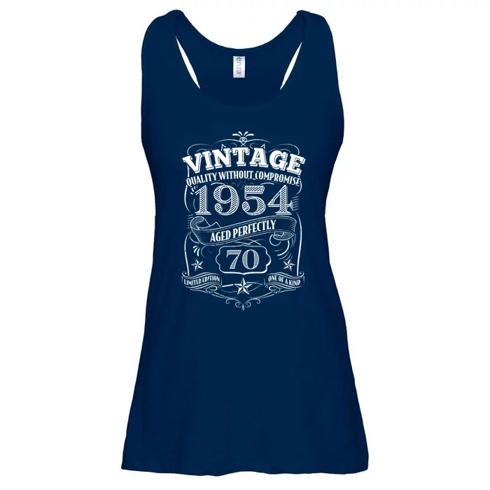 Vintage Quality Without Compromise Age Perfectly 1954 70th Birthday Ladies Essential Flowy Tank