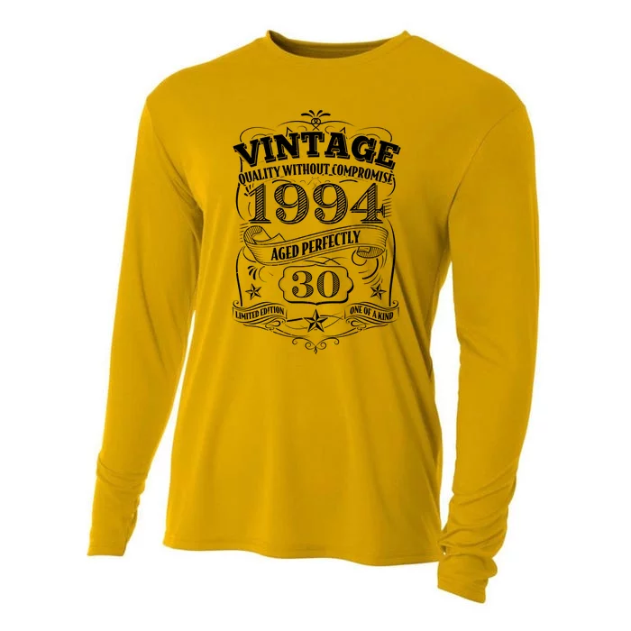 Vintage Quality Without Compromise Age Perfectly 1994 30th Birthday Cooling Performance Long Sleeve Crew