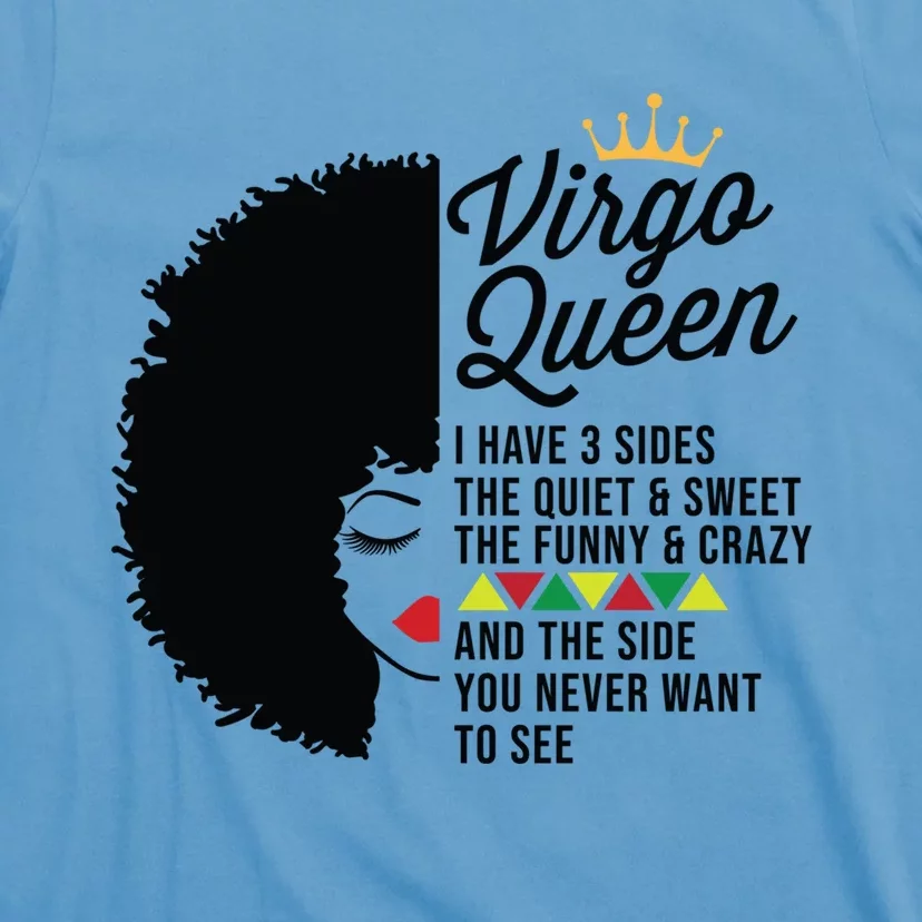 Virgo Queen Zodiac Personality Qualities Black Gift T-Shirt