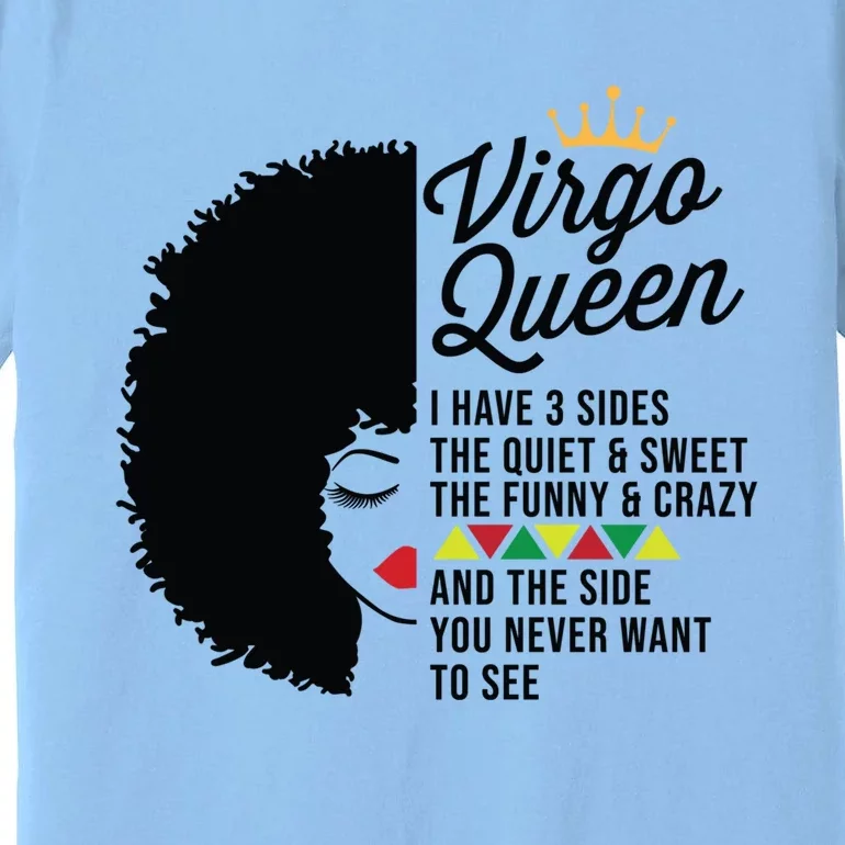 Virgo Queen Zodiac Personality Qualities Black Gift Premium T-Shirt