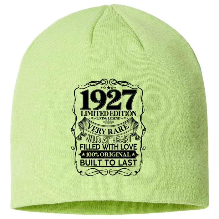 Vintage Retro 1927 Birthday Limited Edition Living Legend Built To Last 8 1/2in Sustainable Knit Beanie