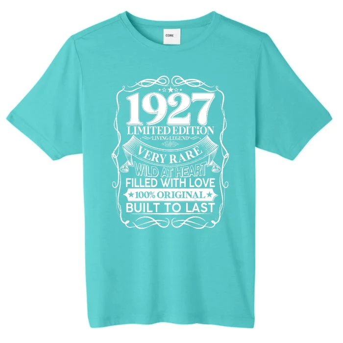 Vintage Retro 1927 Birthday Limited Edition Living Legend Built To Last ChromaSoft Performance T-Shirt