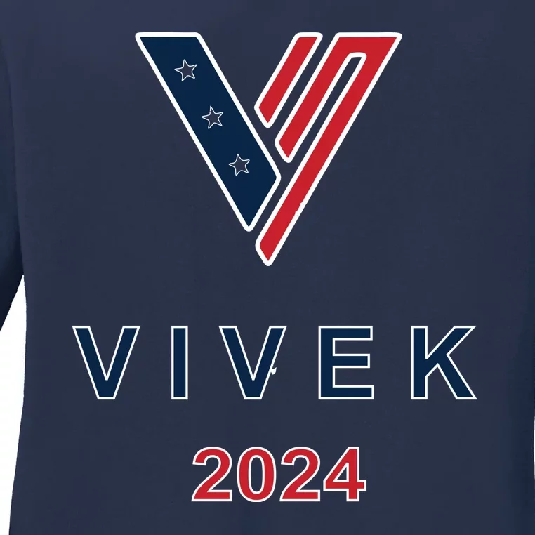 Vivek Ramaswamy 2024 Presidential Campaign Ladies Long Sleeve Shirt