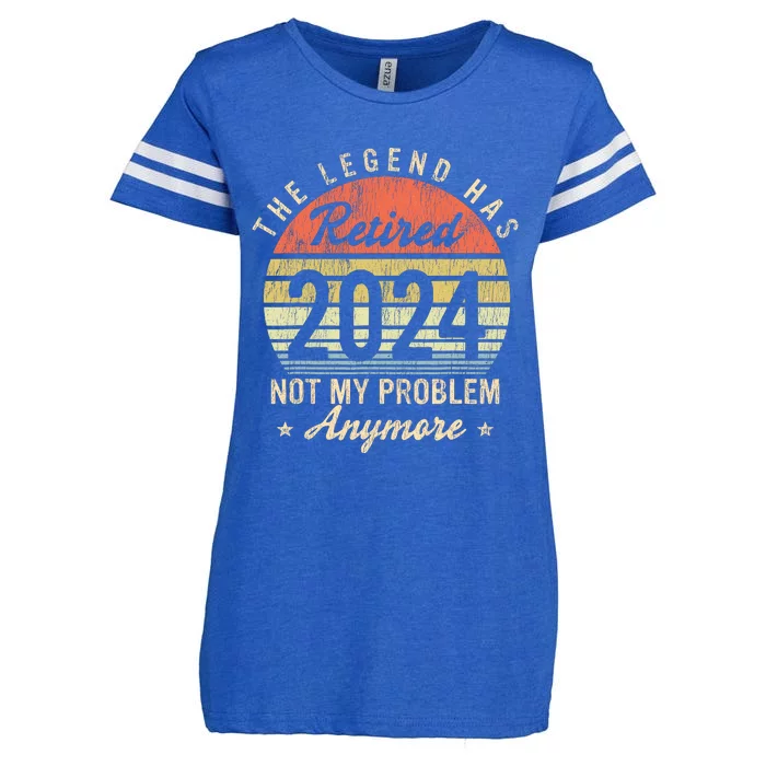 Vintage Retired 2024 Not My Problem Retirement Enza Ladies Jersey Football T-Shirt