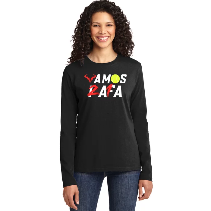 Vamos Rafa 21 Rafael Nadal Tennis Lover Ladies Long Sleeve Shirt