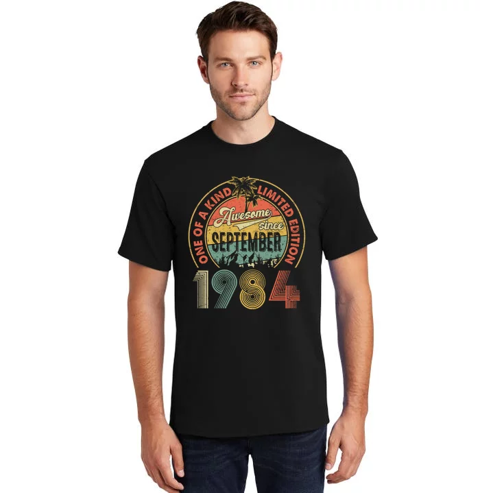 Vintage Retro 40 Years Old September 1984 Tall T-Shirt