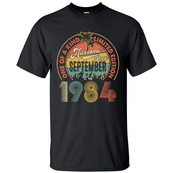 Vintage Retro 40 Years Old September 1984 Tall T-Shirt