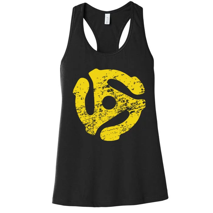 Vinyl Record 45 Rpm Spindle Adapter T Women's Racerback Tank