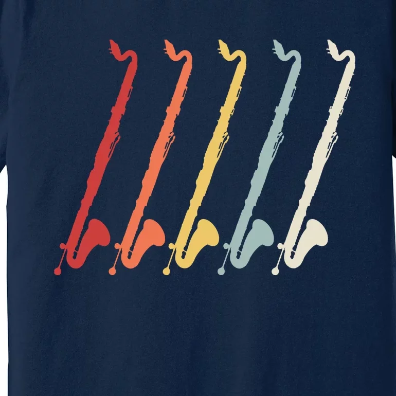 Vintage Retro 70s Bass Clarinet For Clarinet Players Premium T-Shirt