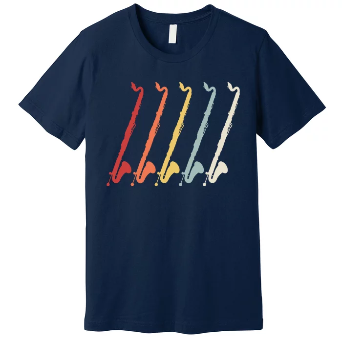 Vintage Retro 70s Bass Clarinet For Clarinet Players Premium T-Shirt