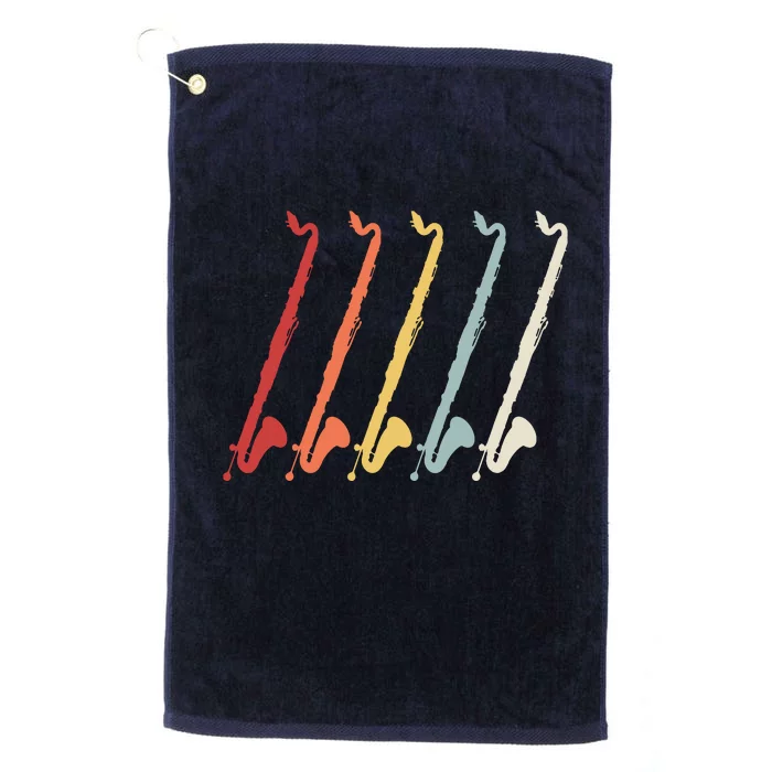 Vintage Retro 70s Bass Clarinet For Clarinet Players Platinum Collection Golf Towel