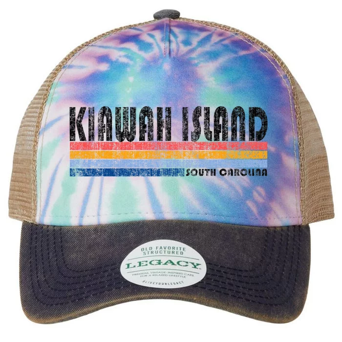 Vintage Retro 70s 80s Kiawah Island Sc Legacy Tie Dye Trucker Hat