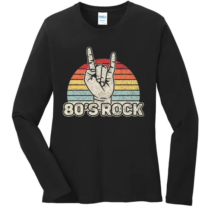 Vintage Retro 80S Rock Band Ladies Long Sleeve Shirt