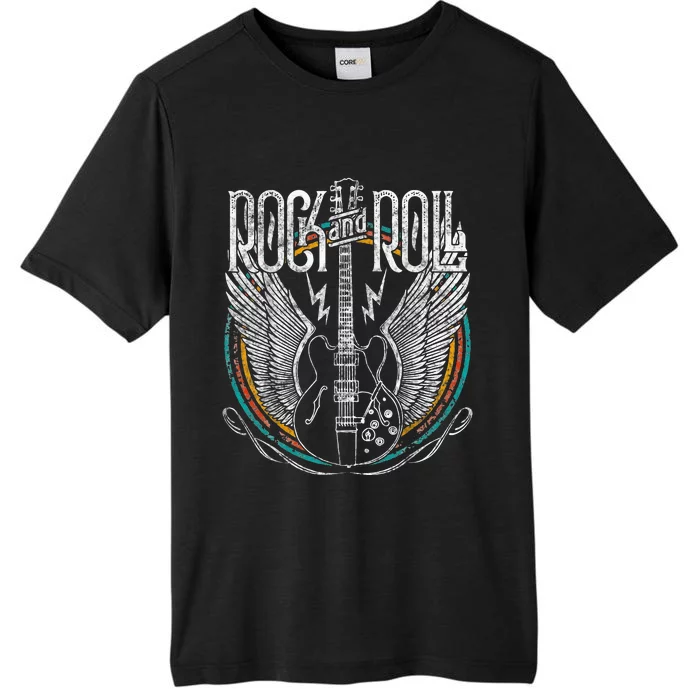 Vintage Retro 80s Rock & Roll Music Guitar Wings ChromaSoft Performance T-Shirt