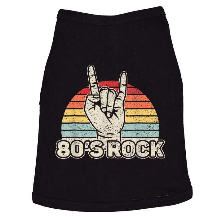 Vintage Retro 80S Rock Band 1980s Party Doggie Tank