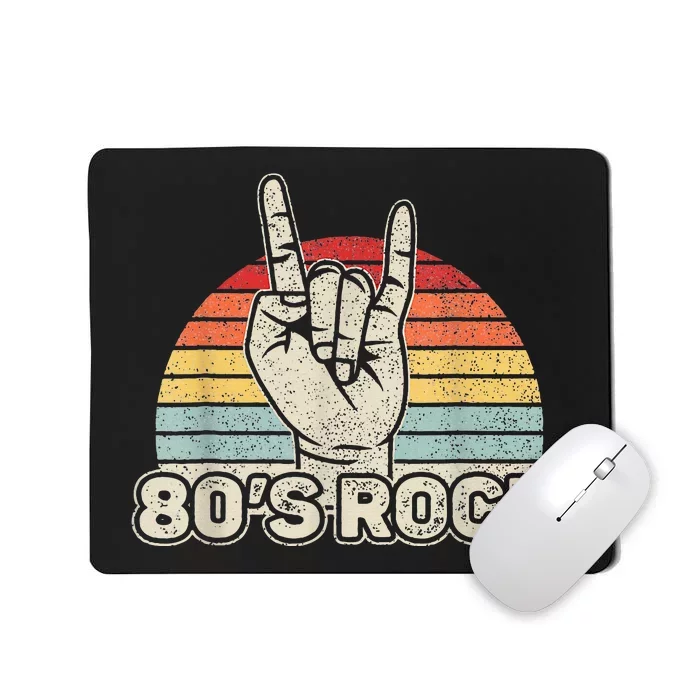 Vintage Retro 80S Rock Band 1980s Party Mousepad