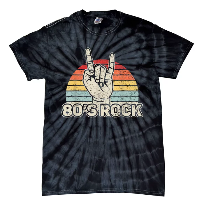 Vintage Retro 80S Rock Band 1980s Party Tie-Dye T-Shirt