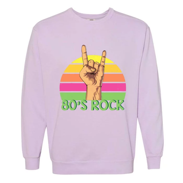 Vintage Retro 80's Rock Band Garment-Dyed Sweatshirt