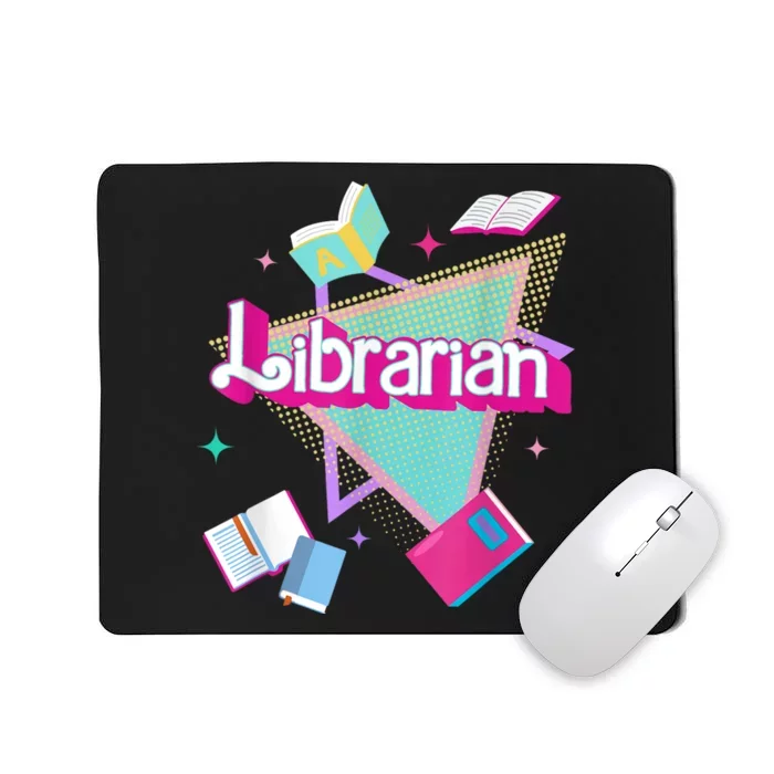 Vintage Retro 90s Librarian Reading First Day Back To Shcool Mousepad