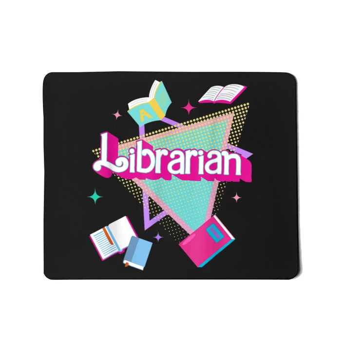 Vintage Retro 90s Librarian Reading First Day Back To Shcool Mousepad