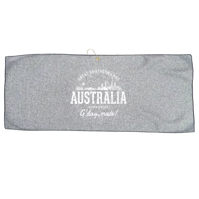 Vintage Retro Australia Gift Large Microfiber Waffle Golf Towel