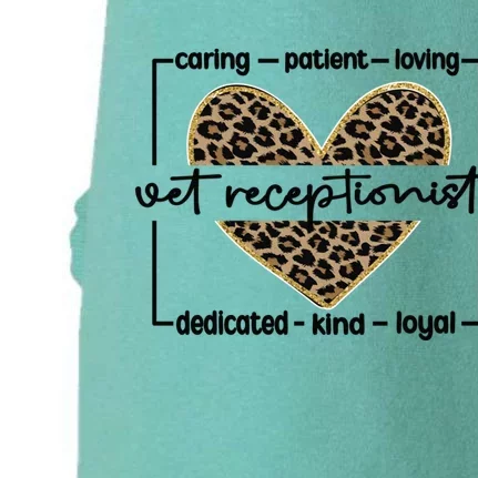 Vet Receptionist Appreciation Veterinary Receptionist Cool Gift Doggie 3-End Fleece Hoodie