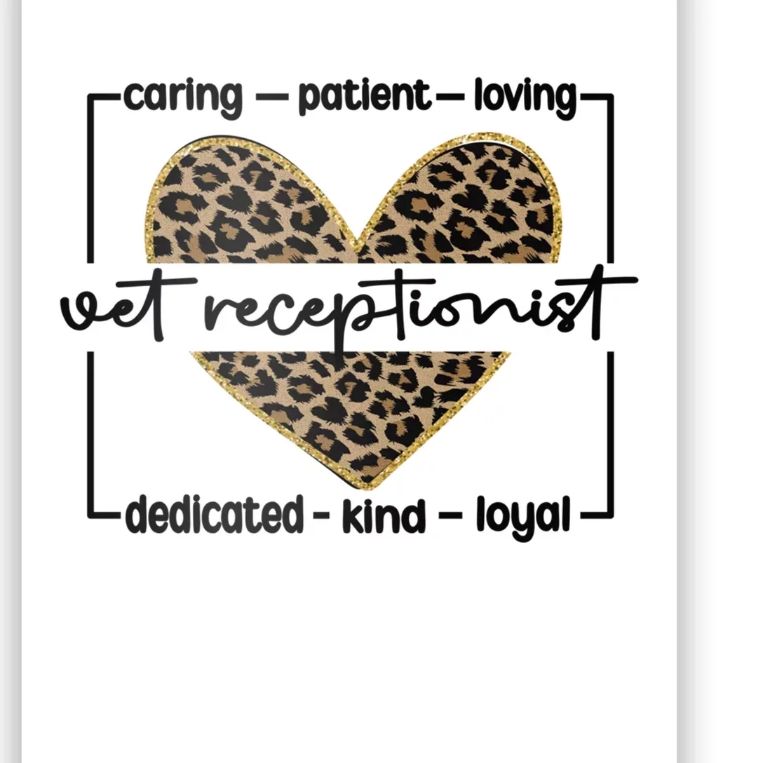 Vet Receptionist Appreciation Veterinary Receptionist Cool Gift Poster