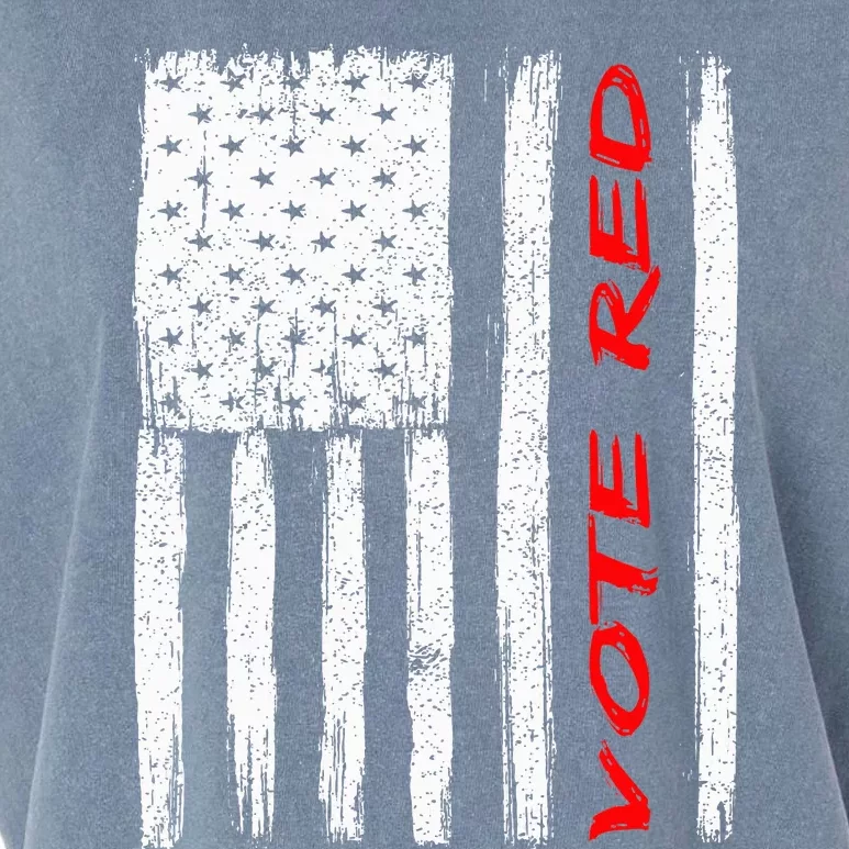 Vote Red American Flag ProRepublican Garment-Dyed Women's Muscle Tee