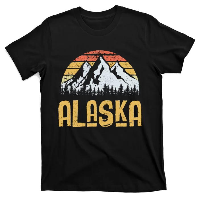 Vintage Retro Alaska U.S. Mountains Glacier T-Shirt