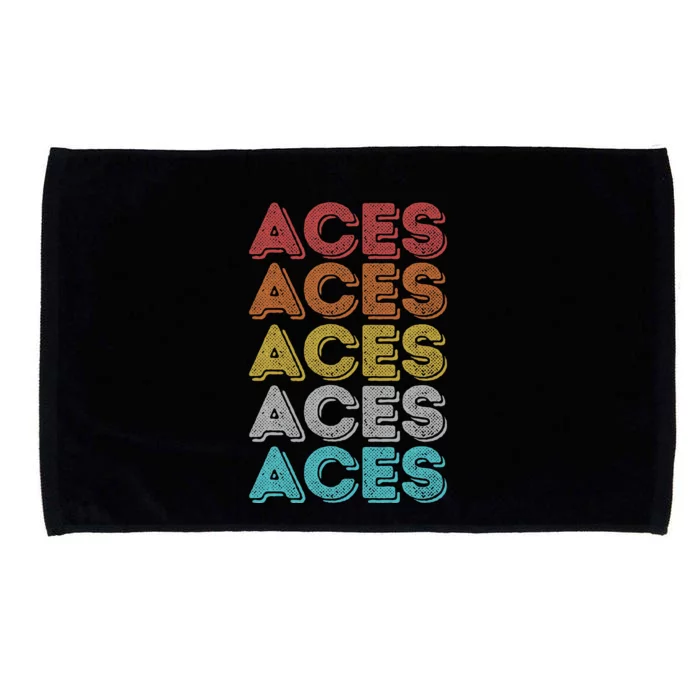 Vintage Retro Aces Microfiber Hand Towel