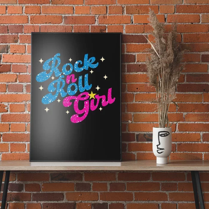 Vintage Rock And Roll Girl Poster