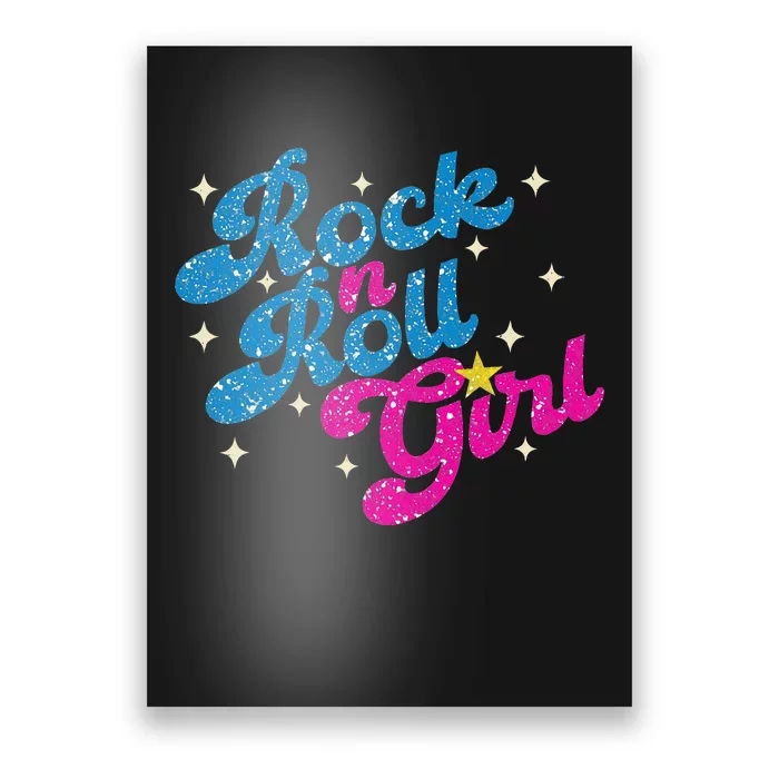 Vintage Rock And Roll Girl Poster