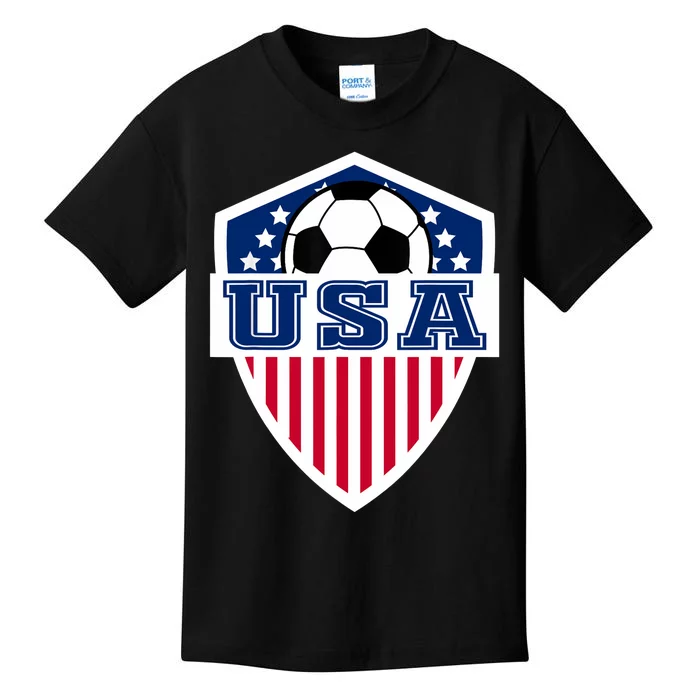 Vintage Retro American Football USA Soccer USA Flag Kids T-Shirt