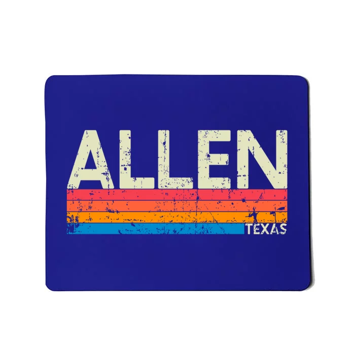 Vintage Retro Allen Texas Distressed Souvenir Funny Gift Mousepad