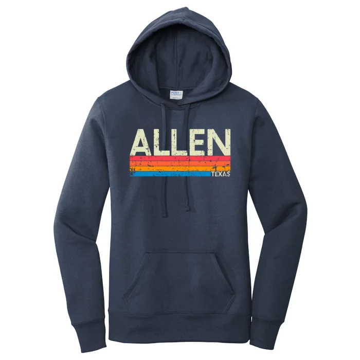 Vintage Retro Allen Texas Distressed Souvenir Funny Gift Women's Pullover Hoodie