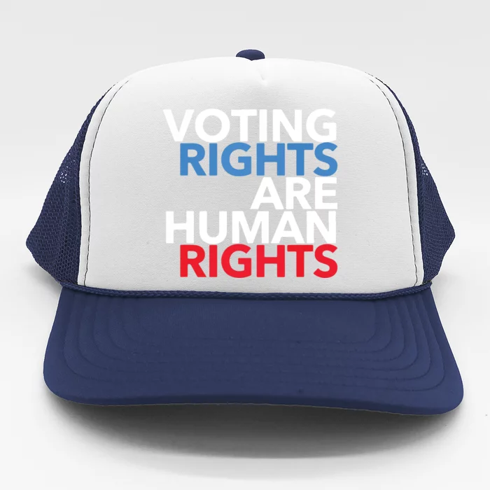 Voting Rights Are Human Rights (Red, White, Blue) Trucker Hat