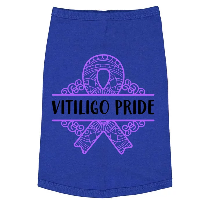 Vitiligo Raise Awareness Pride Saying Proud Purple Ribbon Gift Doggie Tank