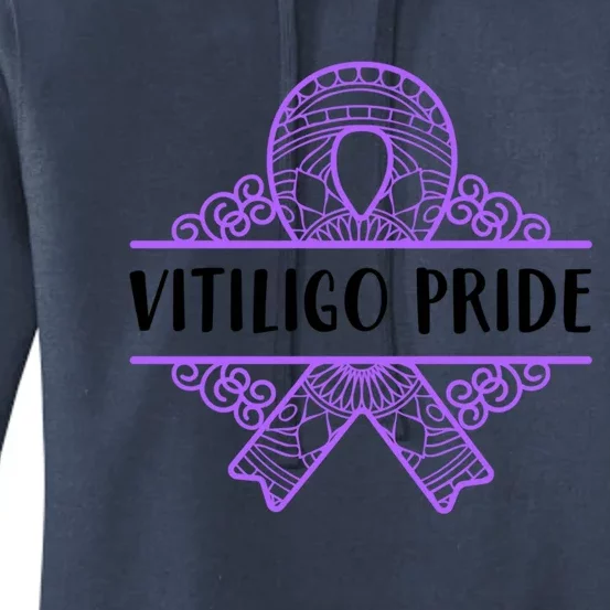 Vitiligo Raise Awareness Pride Saying Proud Purple Ribbon Gift Women's Pullover Hoodie