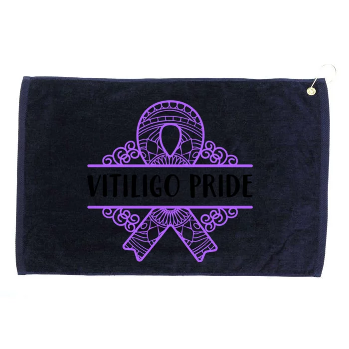 Vitiligo Raise Awareness Pride Saying Proud Purple Ribbon Gift Grommeted Golf Towel