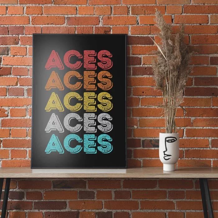 Vintage Retro Aces Poster