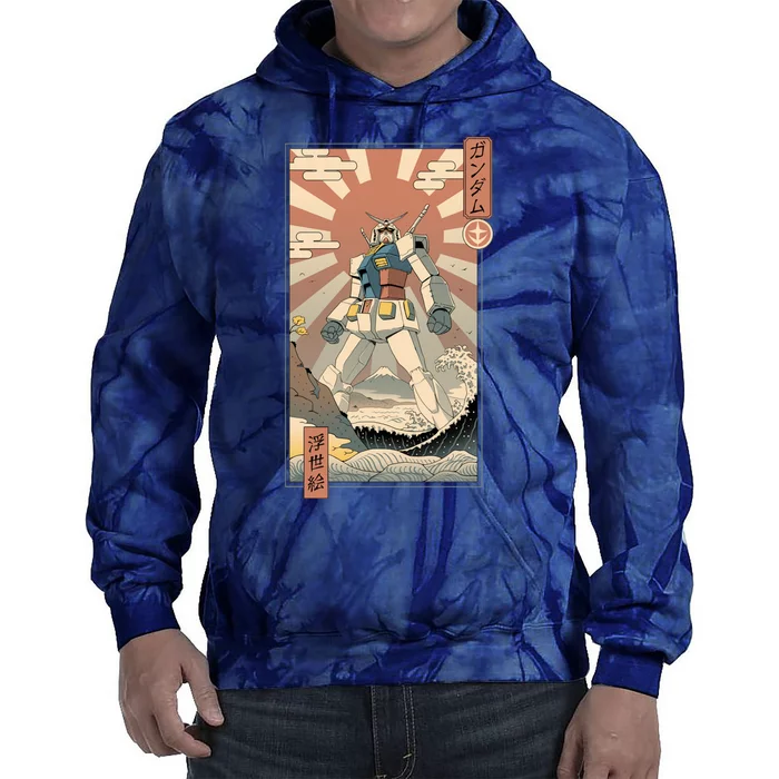 Vintage Gundam Robot Kawaii Tie Dye Hoodie